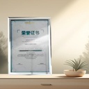 Factory wholesale single mirror side simple glass photo frame photo studio table photo frame authorization certificate frame gift glass photo frame