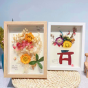 Wooden Three-Dimensional Hollow Photo Frame 2cm dried flower diy pendulum wall wholesale Square 8 inch a4 clay photo frame