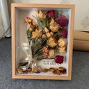 Factory direct dried flower photo frame diy wall wholesale creative hollow wooden 3-5cm decorative dried flower frame specimen frame