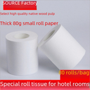 Hotel toilet paper 80g roll paper hollow core toilet paper towel hotel club foot bath commercial paper towel factory