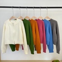 Real Original Zipper Knitted Sweater Cardigan Outer Wear Women's Spring and Autumn Women's New Short French Loose Jacket