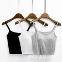 Short Strap Tube Top Women's Modal Inner Wearing with Chest Pad Navel Free Bra One-piece Vest Chest Wrapping Underwear