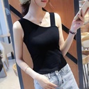 [Factory Outlet] New Camisole Female Student Korean Versatile Slim Shoulder Solid Color Underwear Base Shirt