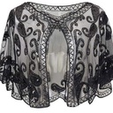 A generation of hair shawl women's New wear European and American waistcoat thin sequined dress beaded small coat