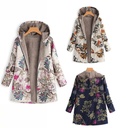 Coat Series Casual Printed Cotton and Linen Printed Plush Hooded Zipper Women's