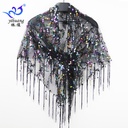 Summer Thin Cape Women's Sequins Tassel Mesh Small Shawl Casual Blouse All-match Small Waistcoat Trendy