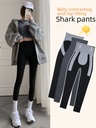 Shark Pants Women's Outer Wear Autumn and Winter fleece-lined Leggings High Waist plus size Hip Lifting Traceless Barbie Yoga Suspension Pants