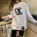 Ripped White Mid-length Inner Base Shirt Spring and Autumn Winter New Stacked Sweater Artifact Long Sleeve T-shirt for Women