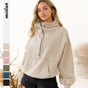 New Hooded Sweater European and American Women's Fashion Brand Sports Hoodie Zipper Drawstring Long Sleeve Jacket