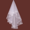 Wholesale bridal veil white silk edge 1.5m single-layer wedding dress winding veil factory direct supply can be customized