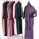 Women's Clothing Malaysia Dubai Earth Ear Clothing Its Solid Color Turban Robe Large Size Dress FY124713