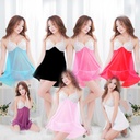 Sexy Lingerie Sexy Perspective Lace Excretive Sling Pajamas Low-cut Princess Short Transparent Doll Nightgown