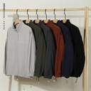 Deng Jue men's 300g double-sided polar fleece lapel fashion brand sweater loose drawstring fleece-lined half zipper sweater
