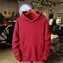 cotton plus velvet hoodie plus velvet hoodie fashion brand solid color ding printing LOGO