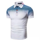 Summer New European and American Men's Large Size Printed Short-sleeved T-shirt Men's Top Fashion Casual Polo Shirt