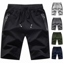 Summer Men's Five-point Pants Knitted Cotton Shorts Men's Casual Pants Youth Sports Pants Solid Color Beach Pants