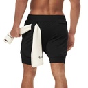 Summer Men's Running Shorts Sports Casual Loose Beach Pants Multi-Pocket Double Layer Plus Size Fitness Shorts for Men