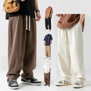 Japanese Style Draped Pure Cotton Casual Pants Men's Autumn New Retro Double Pleated Design All-match Trousers Men's Wear