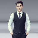 Spring and Autumn Men's Vest New Slim-fit Korean Men's Work Clothes Suit Vest Men's Best Man Business Wear Men's Vest