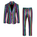 Men's Sequin Bronzing Suit Disco cos Party Stage Nightclub Shining Cool Performance Suit