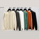 New Men's Sweater European and American Light Luxury Autumn and Winter Men's Round Neck Solid Color Casual Warm Wool