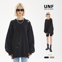 UNF Autumn and Winter New 460g Heavy-weight Crewneck Knitwear Rick Street Fashion Brand Casual Loose Sweater