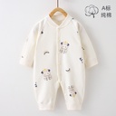 Spring and Autumn New Baby Jumpsuit Long Sleeve Baby Hare Clothes Pure Cotton Base Underwear Newborn Climbing Wear Boneless Pajamas