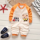 Combed cotton baby jumpsuit newborn cotton ha clothes baby clothes baby long sleeve climbing clothes a generation of hair