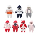 Baby's One-piece Clothes Thickened Baby's Ha-ha Clothes Autumn and Winter Clothes Newborns Going Out Cotton-padded Coat Winter Warm Jumpsuit