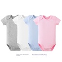 Baby Solid Color Short-sleeved Triangle Clothes Children's Cotton One-piece Clothes Envelope Collar born Bag Fart Clothes
