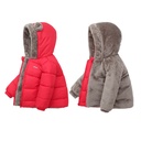 Children's Lamb Fleece Cotton-padded Coat Boys Cotton-padded Coat for Girls and Babies Thickened Hooded Cotton-padded Coat Winter Clothes for Small and Medium-sized Children