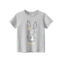 Children's Korean version of short sleeve T-shirt girls Summer children's clothing 27home children's cartoon rabbit jacket