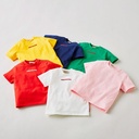 [spot] daily basic series 2024 summer new boys and girls cotton soft short sleeve T-shirt