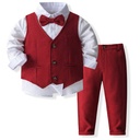 Boys' Dress Children's Clothing Spring and Autumn New Children's Shirt Vest Pants Suit Baby Suit Baby Clothes Clothing