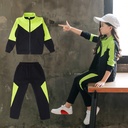 Girls' Autumn New Fashion Suit Big Women's Children's Sports Stylish Fashionable Spring and Autumn Two-piece Fashionable Suit