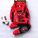 Boys' suit 2024 spring children's clothing new spider zipper vests three-piece set 1-4 years old a generation of hair