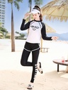 New Children's Swimsuit for Large Children and Girls One-piece Girls Sunscreen Warm Diving Students Professional Girls