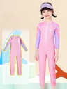 Children's Swimwear Girls Girls Middle and Big Children One-piece Long-sleeved Trousers New Sunscreen Professional Swimming Set Equipment