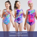 Children's Professional Swimsuit Teenagers One-piece Swimsuit for Big Children and Girls Learning Swimming Training Triangle One-piece Swimsuit