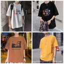 Special price loose men's short sleeve t-shirt half sleeve summer Youth Large version cotton T-shirt jacket stall supply men's wholesale