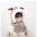 Children's Winter Hat and Scarf Two-piece Set for Girls and Babies One-piece Hat for Boys Sweet and Cute Super Cute