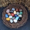 跨境天然水晶迷你2cm鸟蛋摆件 玛瑙玉石淘矿鸟蛋 复活节彩蛋装饰