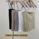 Spring and Summer New Solid Color Vest Simple Outer Wearing Sexy Inner Wearing Fixed Chest Pad Small Sling Top Women's Outer Wearing Inner Wearing