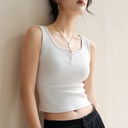 Design sense niche thread outer wear short top summer inner sleeveless Korean style camisole sexy vest for women ins
