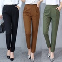 Spring and Autumn Slimming High Waist Elastic Women's Pants Thin Harem Pants Outer Wear Ankle-length Pants Large Size Slim-fit Chubby Girl