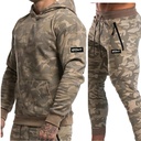 New Season Muscle Men's Sports Training Set Fitness Outdoor Sports Running Training Camouflage Two-piece Set