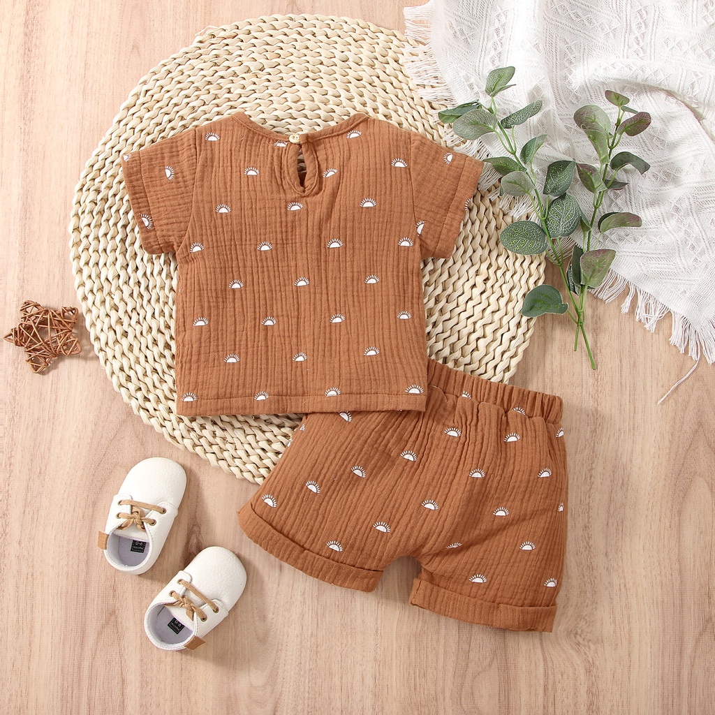 Korean Sports Children's Wear Boys' Suit Children's Summer Fashion Casual Short-sleeved Shorts Two-piece One-year-old Suit