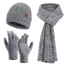 帽子围巾手套三件套成人秋冬防寒保暖针织帽加绒套装母亲节礼物