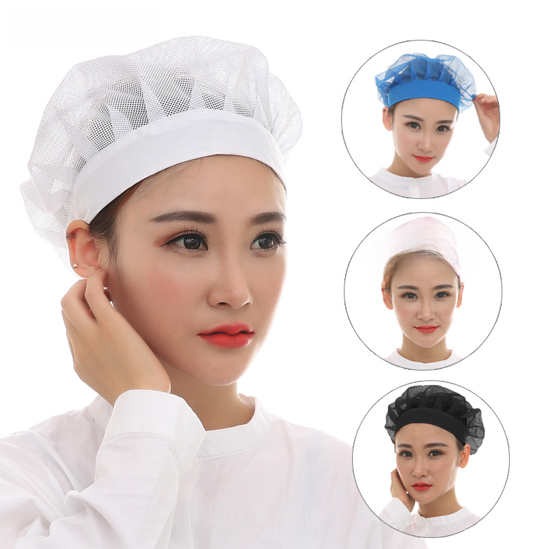 Xuan's new work cap women's workshop net cap factory chef women's kitchen dustproof breathable sanitary food factory hat men