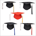 Bachelor cap adult hat University graduation ceremony doctor cap master cap adjustable hat wholesale hat manufacturers